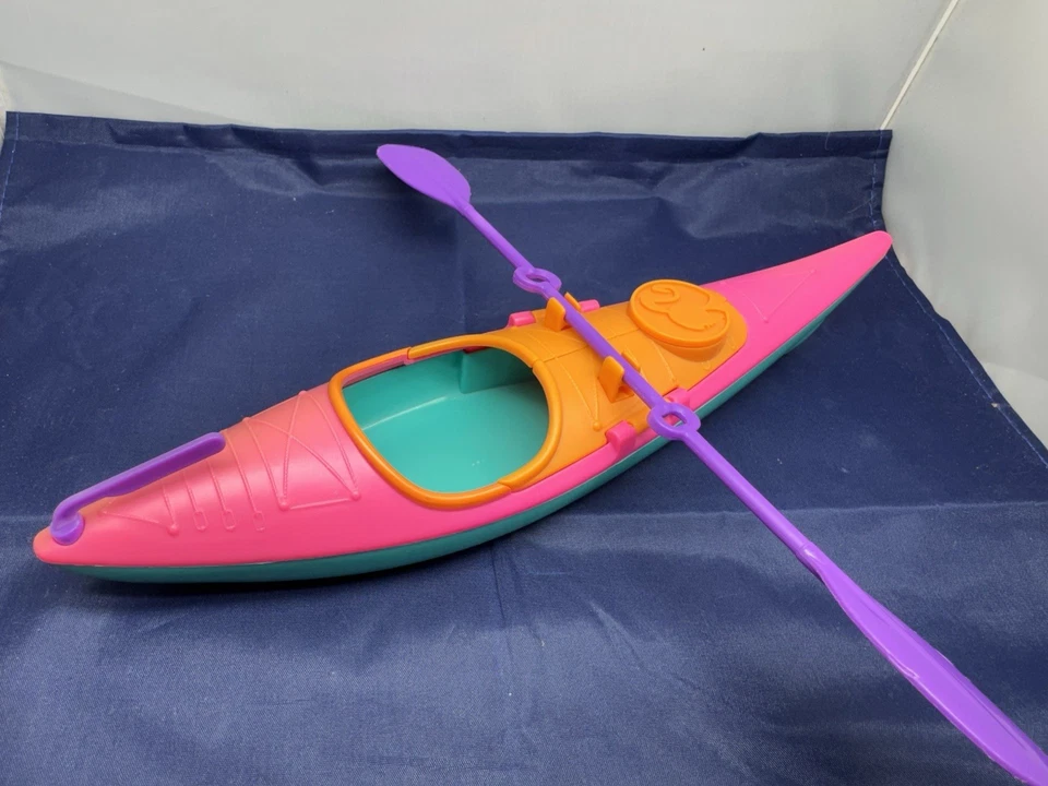 芭比皮划艇翻盖上衣易于装载带桨 — 第 1/4 张图片