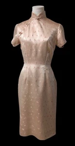 Vintage 60's Alice Cheongsam Qipao Novelty Dress Metal Side Zipper S - Picture 1 of 10