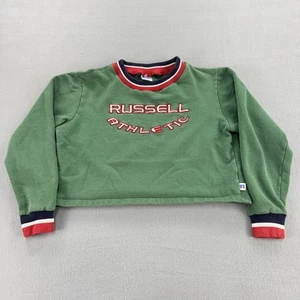 Russell Athletic Sweatshirt Mens Medium Crewneck Pullover Embroidered Vintage - Picture 1 of 11