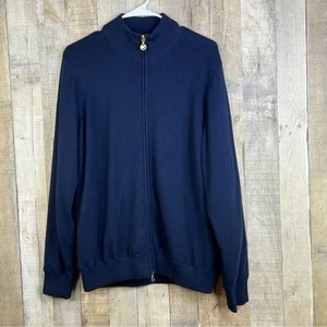 Jack Nicklaus Large Cashmere Blend Golden Bear Full Zip Lined Sweater Jacket - Picture 1 of 11