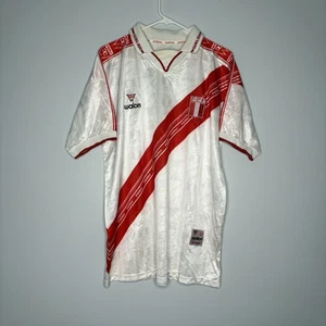Vintage 90s Walon Peru National Team Home Football Shirt Jersey Size XL Shiny - Picture 1 of 7