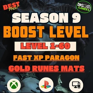 🔥DIABLO 4 SEASON 10 POWER LEVEL - LEVELING GOLD MATS RUNES PIT MYTHICS 🔥 - Picture 1 of 2