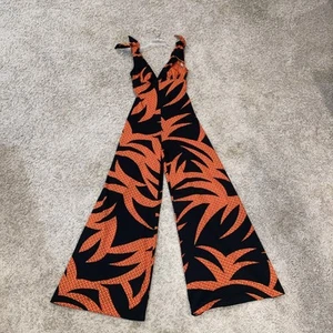 Vintage Frederick’s Of Hollywood Jumpsuit Orange And Black. Small - Picture 1 of 10