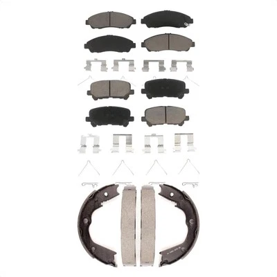 Ceramic Front Brake Pads Rear Shoes Kit for Acura MDX ZDX 2007-2013 oe78 Ceramic - Image 1 of 4