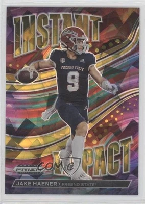 2023 Panini Prizm Draft Picks Instant Impact Gold Ice Jake Haener Rookie RC - Image 1 of 2