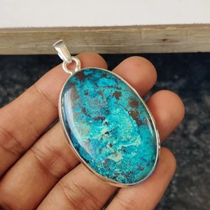 Shattuckite Gemstone Pendant 925 Sterling Silver Free Shipping Pendant PG7678 - Picture 1 of 5