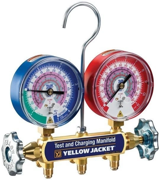 Juego de manómetros mecánicos, 2 válvulas Foto 1 de 1