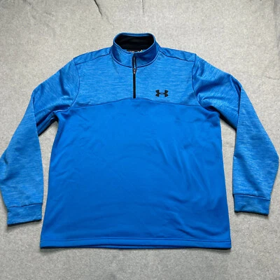 Sudadera Pullover Under Armour 1/4 Cremallera Para Hombres XL Azul Polar ColdGear Informal Foto 1 de 4