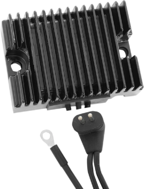 VOLTAGE REGULATOR BLACK HARLEY SOFTAIL SUPER GLIDE WIDE LOW RIDER FXR FXRS  - Image 1 of 2
