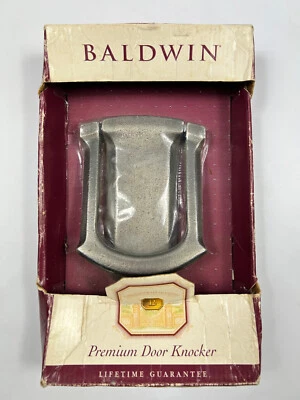 Llamador de puerta Baldwin de latón Tahoe antiguo níquel envejecido 90105-452 de colección NUEVO Foto 1 de 4