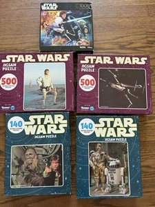 Vintage 1977 Kenner Star Wars Puzzle Lot Luke Skywalker Han Chewbacca 1st Issue - Picture 1 of 24