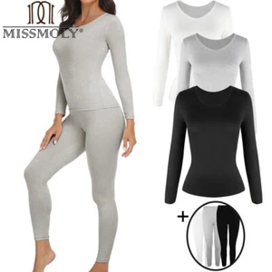 Women Thermal Underwear Base Layer Tops&Bottom Warm Comfortable Sets US - Picture 1 of 19