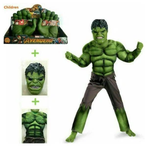 🔥The Avengers Hulk Kinder Kostüm+maske Karneval Jungen Kostümparty Cosplay Neue - Bild 1 von 12