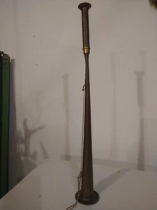 Brass Copper 20" Long Coach Horn Fox Hunting Mountable Trumpet Works Great! - Picture 1 of 12