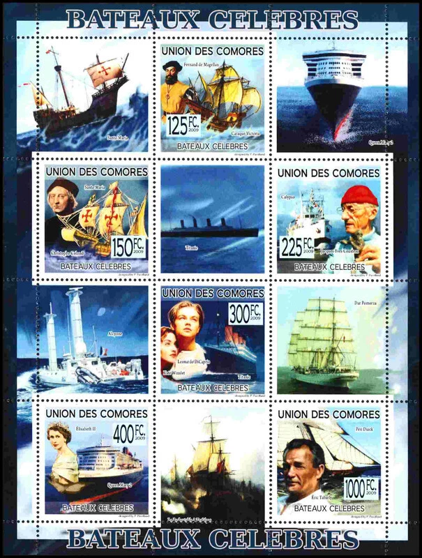 COMORO ISLANDS 2278KB - Famous Ships "Souvenir Sheet" (pb90065) - Image 1 of 1