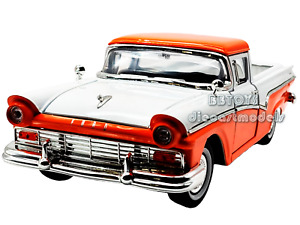 1957 FORD RANCHERO PICKUP ORANGE 1/18 DIECAST MODEL CAR BY ROAD SIGNATURE 92208