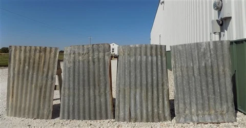 4 Galvanized Tin Sheets, Roof Ceiling Sink Backsplash, Architectural Salvage A22 Cover
