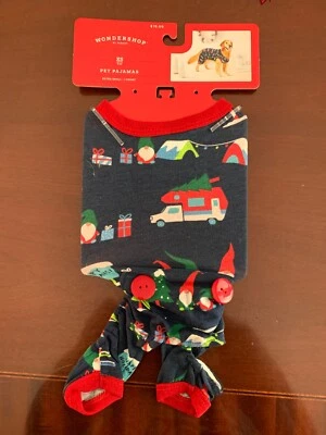 Wondershop Christmas Pet Pajamas, Dark Blue with Gnomes, XS, M, L, XL, NWT - Image 1 of 4