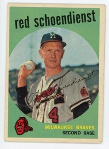 1959 Topps Set-Break #480 Red Schoendienst baseball - Picture 1 of 2