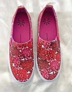 FLATS, ISAAC MIZRAHI, SZ LADIES 8B, PINK MULTI, CANVAS, NEW NEVER WORN, - Bild 1 von 10