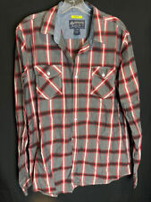 Lot of 2 Men's Button up Long Sleeve Shirts Size L