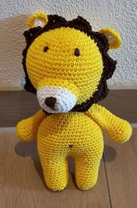 Häkeltier Leo Löwe handgehäkelt gelb braun - Bild 1 von 2