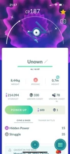 brillante Unown N - TR-DE 20k polvo de estrellas - Imagen 1 de 1
