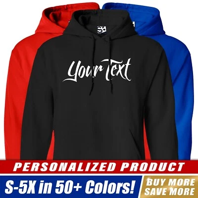 Sudadera con Capucha Flujo Personalizada Tatuaje Graffiti Fuente Texto Hombres Sudadera con Capucha Foto 1 de 3