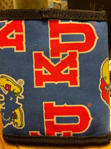 KANSAS KU Jayhawks Jersey Wallet / Broad Bay Cotton NCAA Cover