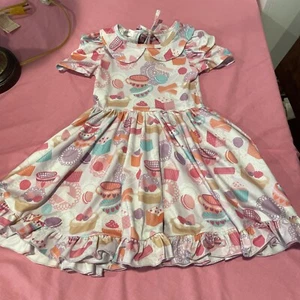 Girlhood Little Stocking Co Dress Size 6 Twirl Dress Tea Party - Picture 1 of 10
