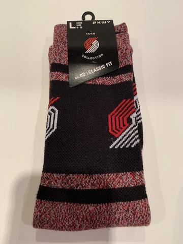 PKWY Men's Portland Trail Blazers Varsity Crew Socks Size L 6-12 Team Collection Cover