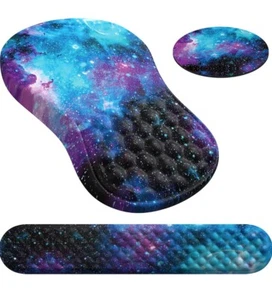 HAOCOO Ergonomic Mouse Pad with Wrist Rest, Keyboard Wrist 3 Pcs Set - Photo 1/6