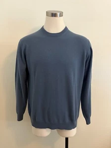 Giorgio Armani Black Label 100% Cashmere Crew Neck Sweater Blue (size: 56) - Picture 1 of 3