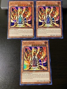 Yu-Gi-Oh! Lava Golem x3 Set RA01-EN001 - 1st Edition - Ultra Rare - MINT!