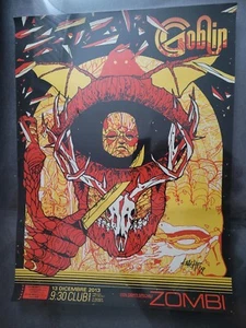 RARE 2013 Goblin/Zombi Rock Concert Promo Poster Original Art #130/138 Signed - Picture 1 of 6