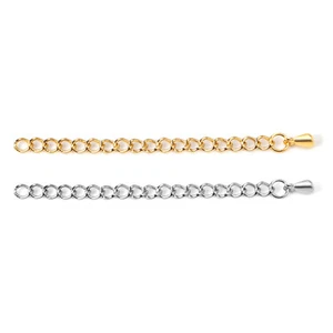 50pcs/lot Stainless Steel Chain Extenders necklace bracelet extension Tails 4mm - Picture 1 of 5