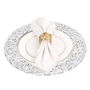 100pcs 13" Charger Wedding Party Dinner Plates, Elegant Design, Table Decor USA - Picture 1 of 21
