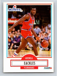 1990-91 Fleer Ledell Eackles Washington Bullets #191