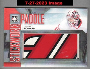 2013-14 ITG Stickwork Hockey Game Used GOALIE PADDLE Silver #P26 Jimmy Howard