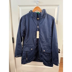 New Natural Reflections Rain Jacket Hooded Full Lightweight Navy Blue  Medium - Picture 1 of 13