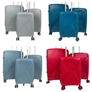 Hartschalen PP Koffer Trolley 8 Rollen Reisegepäck Handgepäck Set 6 Farben - Bild 1 von 16