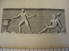 Gravure originale 1762 des Antiquités d'Athènes : intérêt gay chapitre 4, #26
