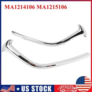 Set of 2 Chrome Lower Grille Molding For Mazda 3 2017-2018 MA1214106 MA1215106 - Picture 1 of 19