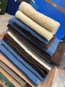 1kg FLEECE Fabric Scraps, Remnants, Decent Sizes, Colours shown (Bundle SF1) - Picture 1 of 4