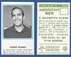 FIGURINA CALCIATORI PANINI 1978/79 - NUOVA/NEW - N.500 LUISITO SUAREZ