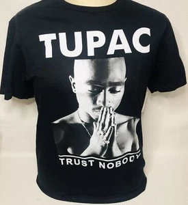 TUPAC NEW♈Unisex size M Printed T-Shirt by Bravado Merch.~Black Trust Nobody - Picture 1 of 3