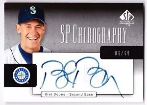 Bret Boone 2004 SP Authentic Chirography #CA-BB On-Card AUTOGRAPH #'d 6/60 Auto - Picture 1 of 1
