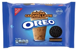 RARE LIMITED EDITION Mocha Caramel Latte Oreo Sandwich Cookies, 12.2oz (345g) - Picture 1 of 3