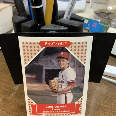 1991 Tomorrow's Heroes Baseball Card#327-Jamie Cochran, Johnson City Cardinals - Image 1 of 2