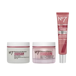 No7 Restore & Renew Face & Neck Multi Action Skincare System - SPF 30 Day Cream - Picture 1 of 12